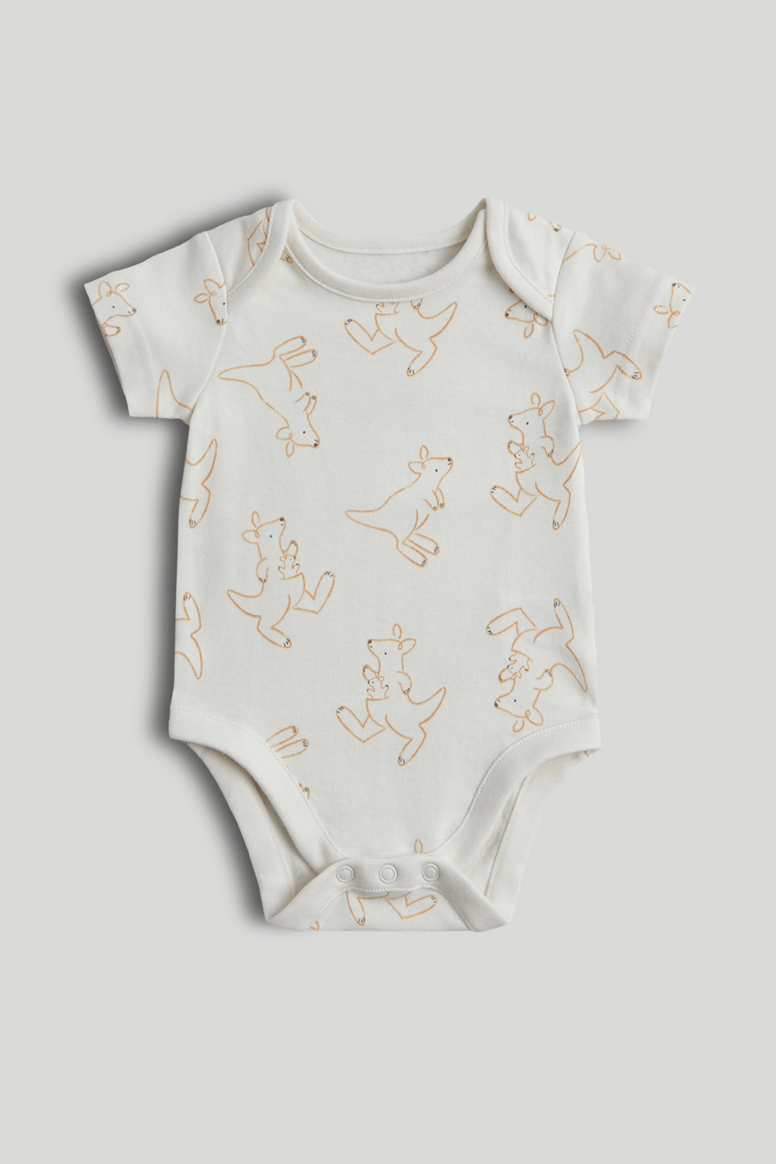 Baby Multi Cotton Safari Print Bodysuits Pack of 5