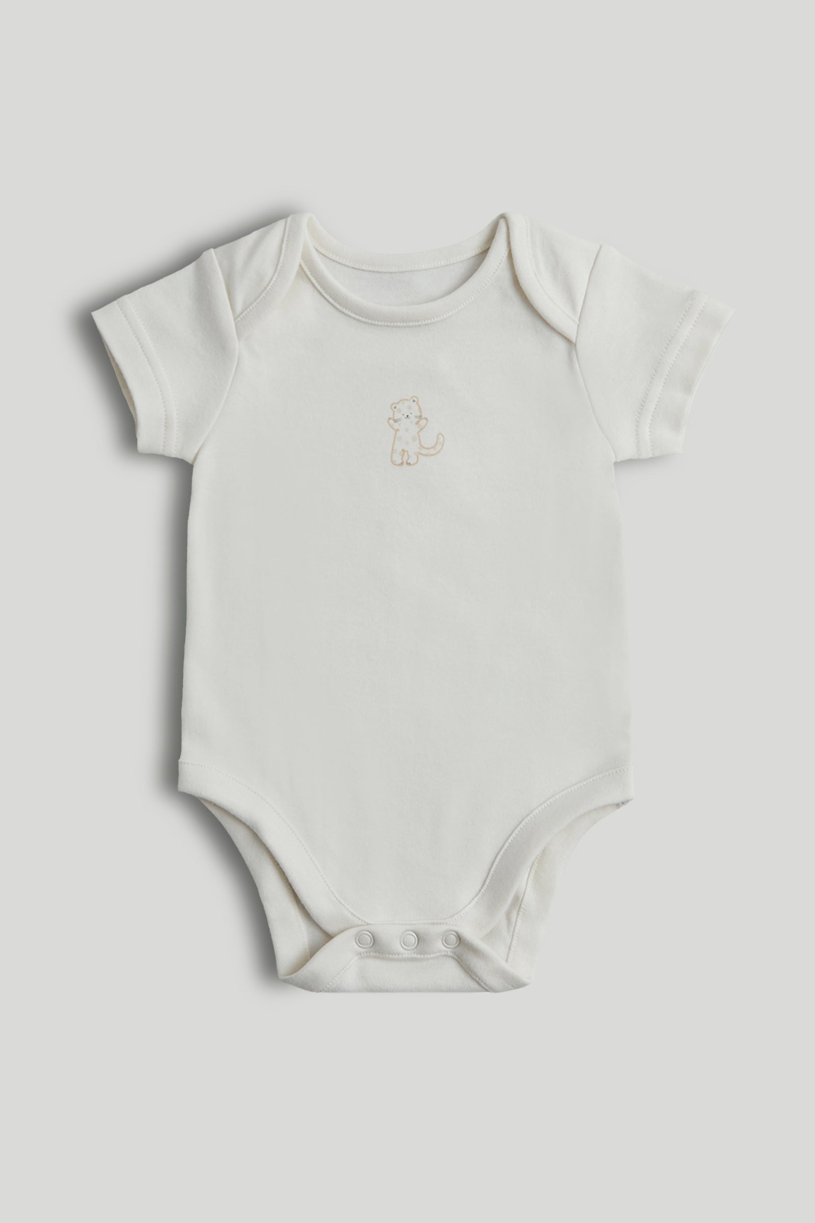 Baby Multi Cotton Safari Print Bodysuits Pack of 5