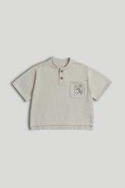 Baby Boys Neutral Cotton Knitted Polo T-Shirt