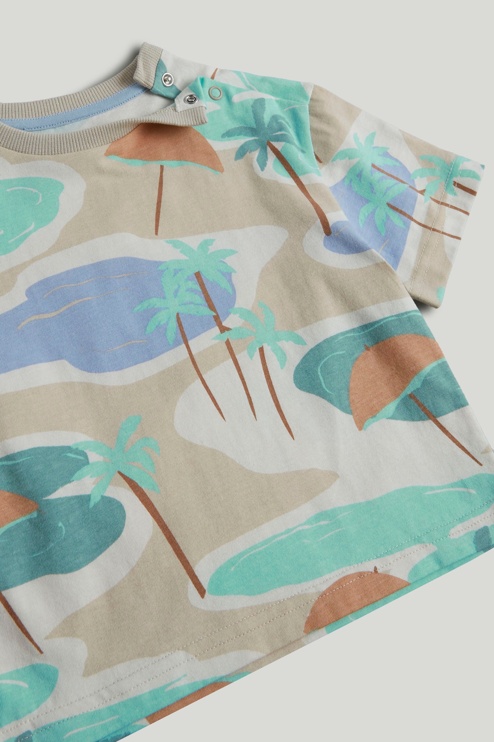 Baby Boys Multi Cotton Oversized AOP T-Shirt