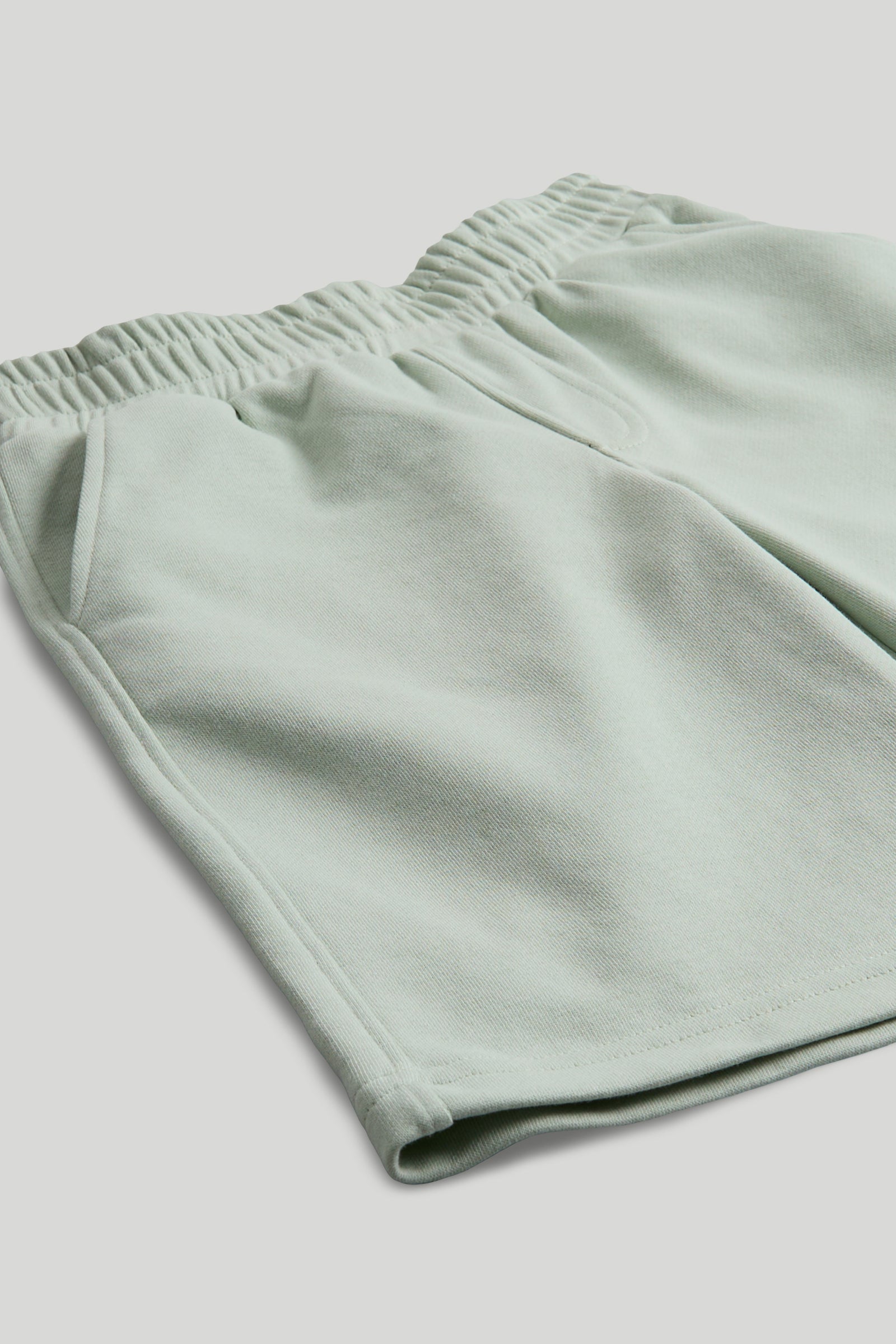 Boys Green Cotton Blend Loopback Shorts – Regular Fit