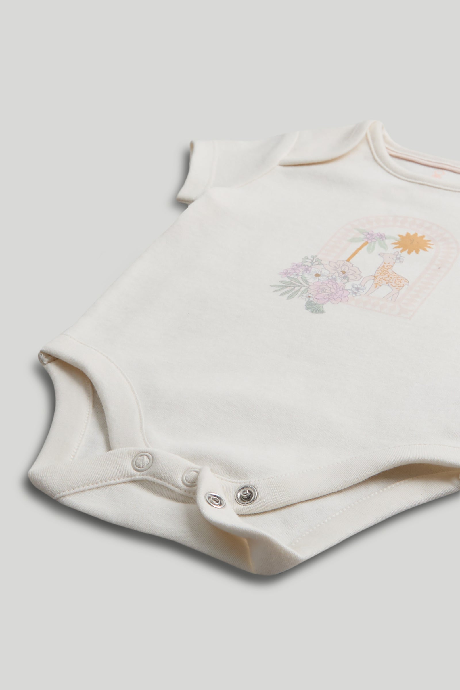 Baby Multi Cotton Printed Bodysuits Pack of 2