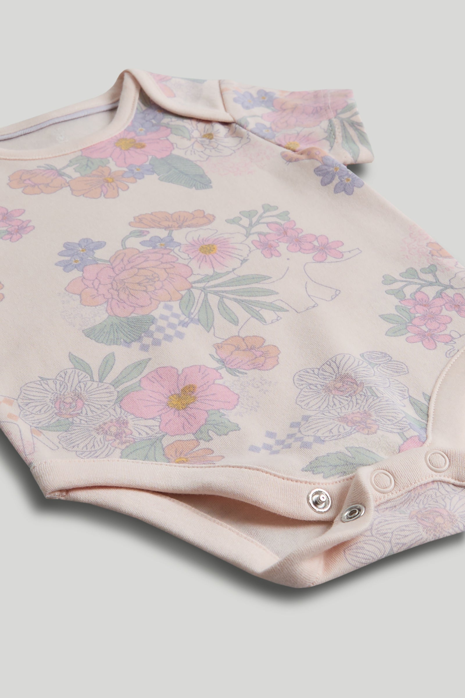 Baby Multi Cotton Printed Bodysuits Pack of 2