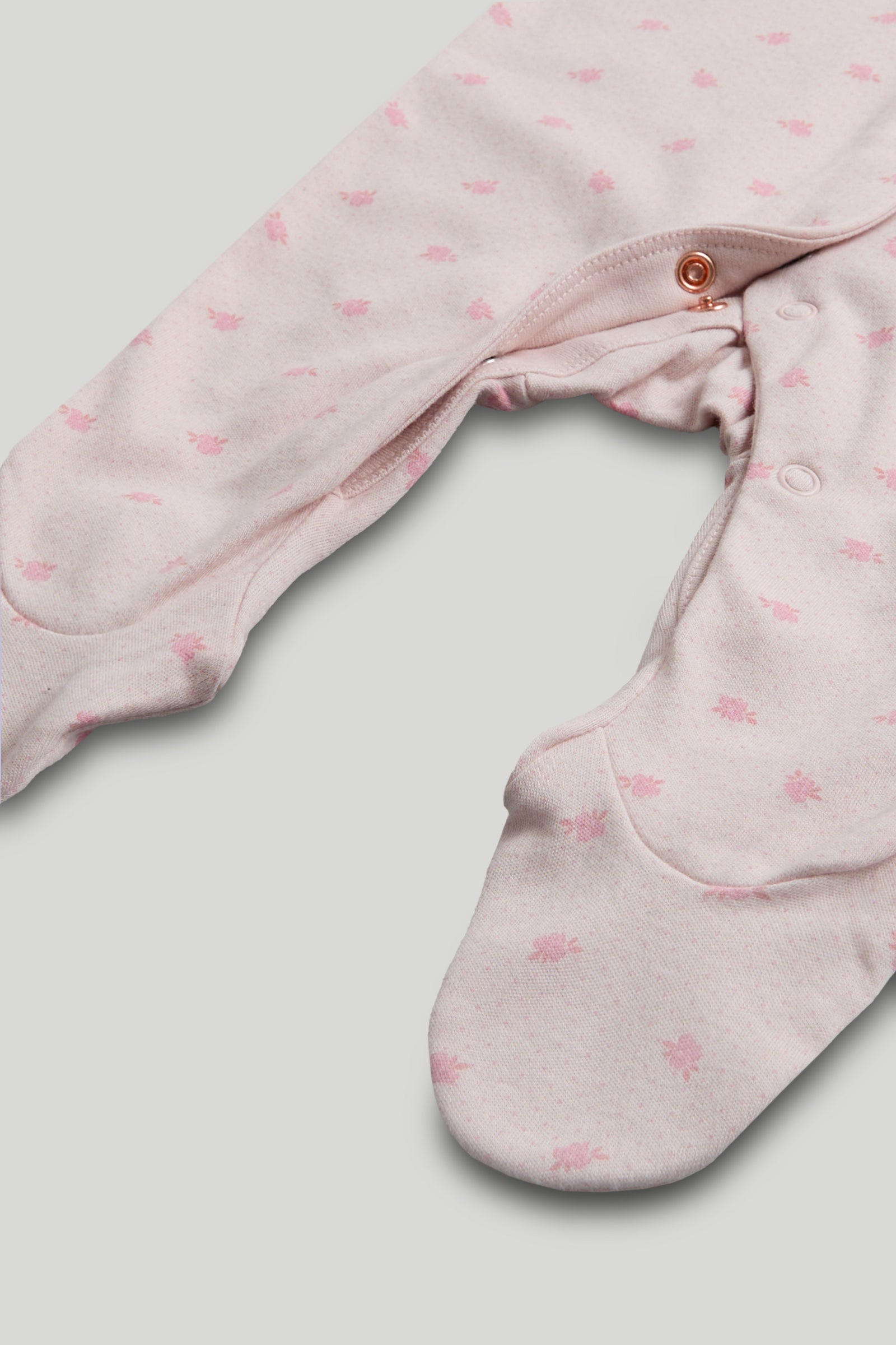 Girls Cotton 3 Piece Set with Printed Bodysuit & Bib
