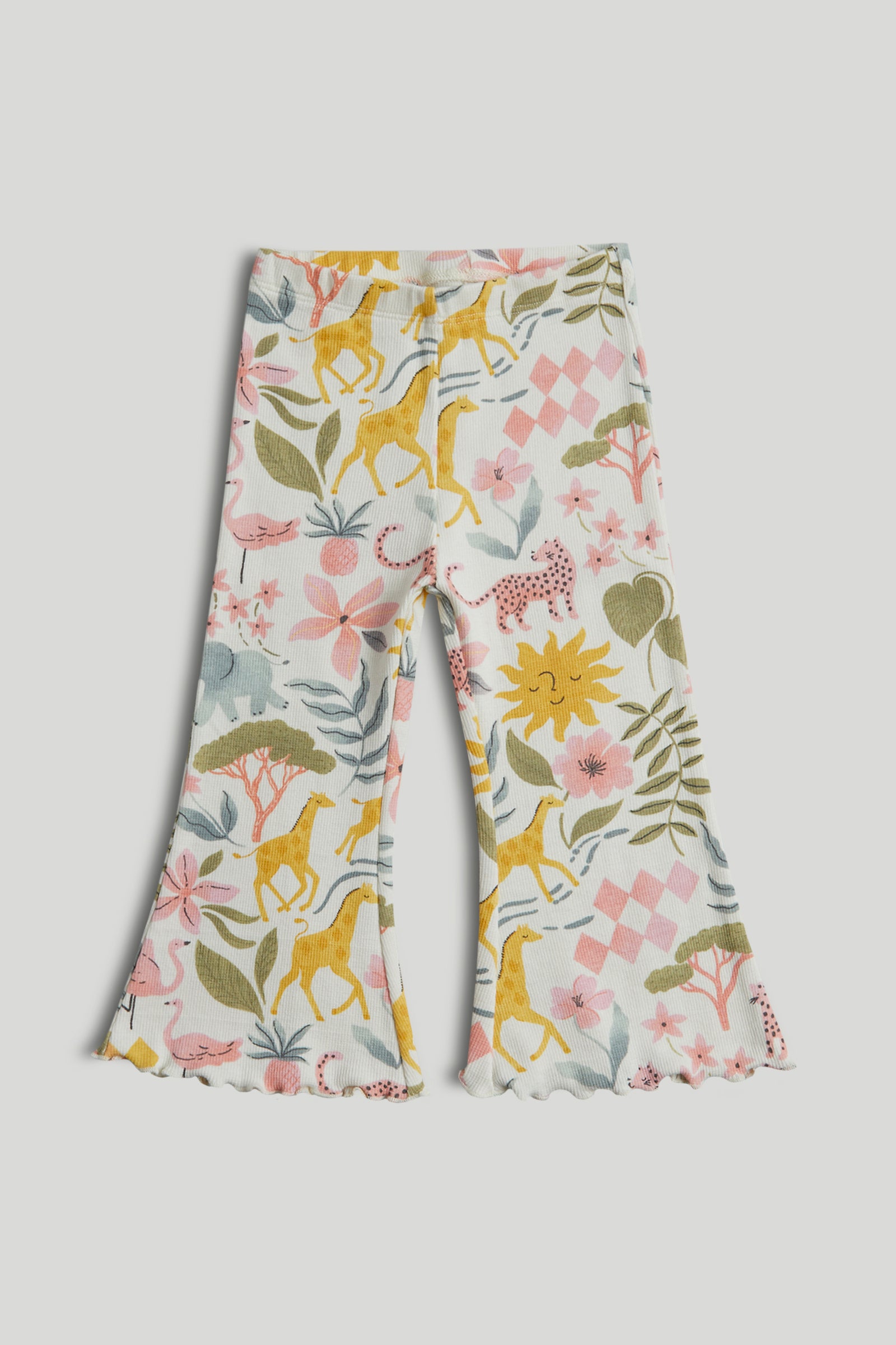 Girls Multi Cotton Stretch 3-Pack Flared Leggings