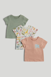 Multi Cotton 3-Pack Everyday Printed T-Shirts