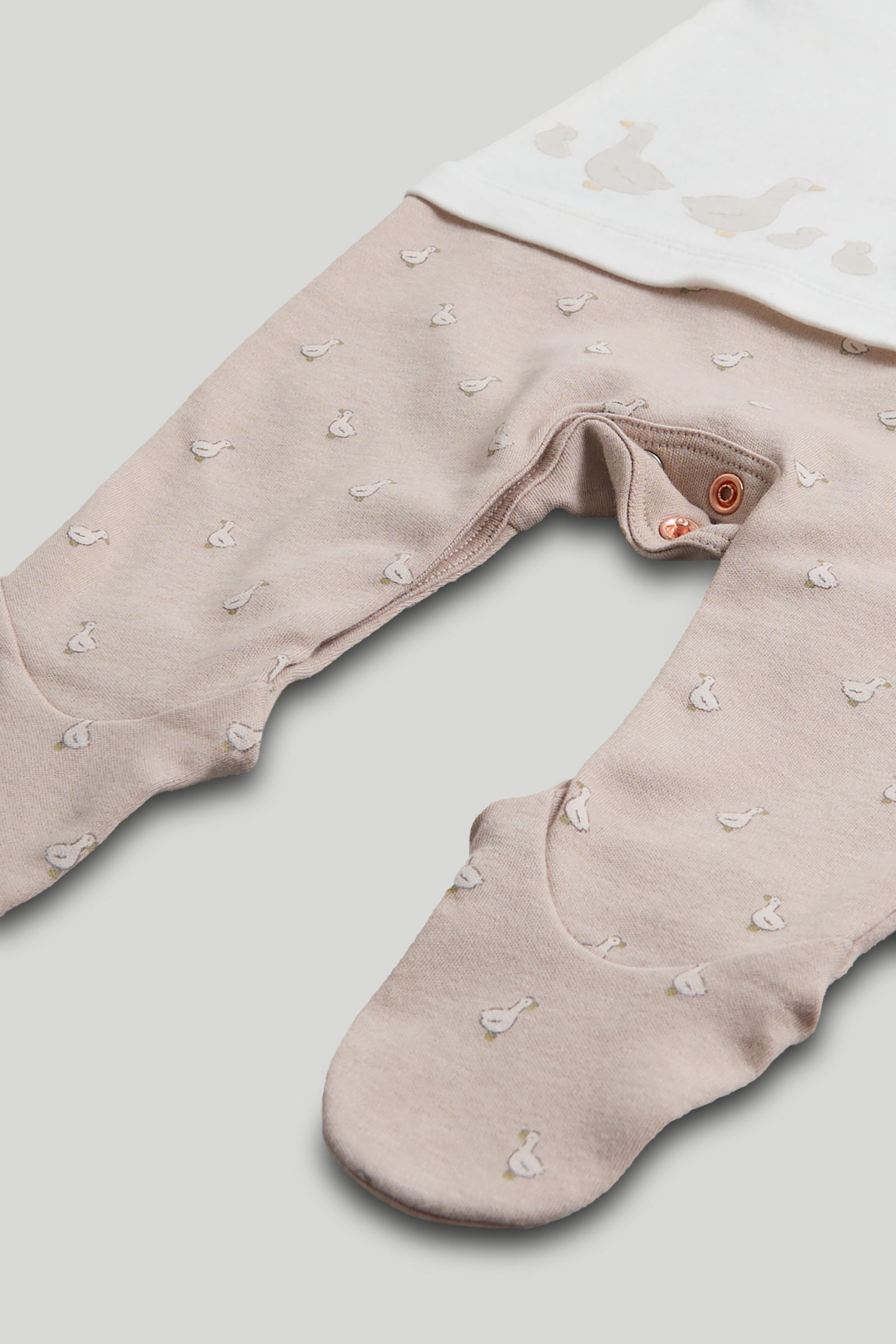 Baby Multi Cotton Printed Mock All-in-One Sleepsuit
