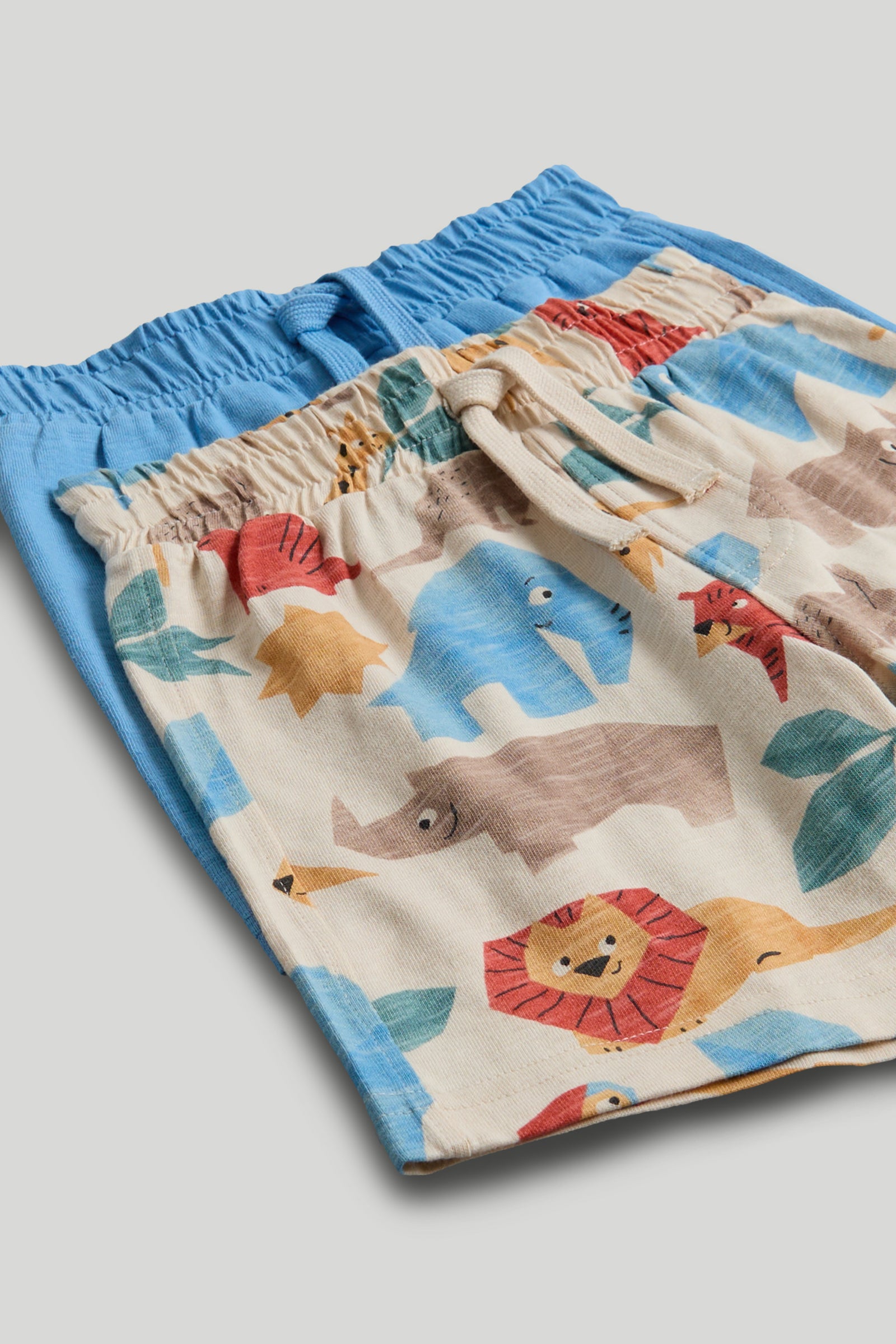 Boys Multi Printed Cotton 2-Pack T-Shirt & Shorts Set