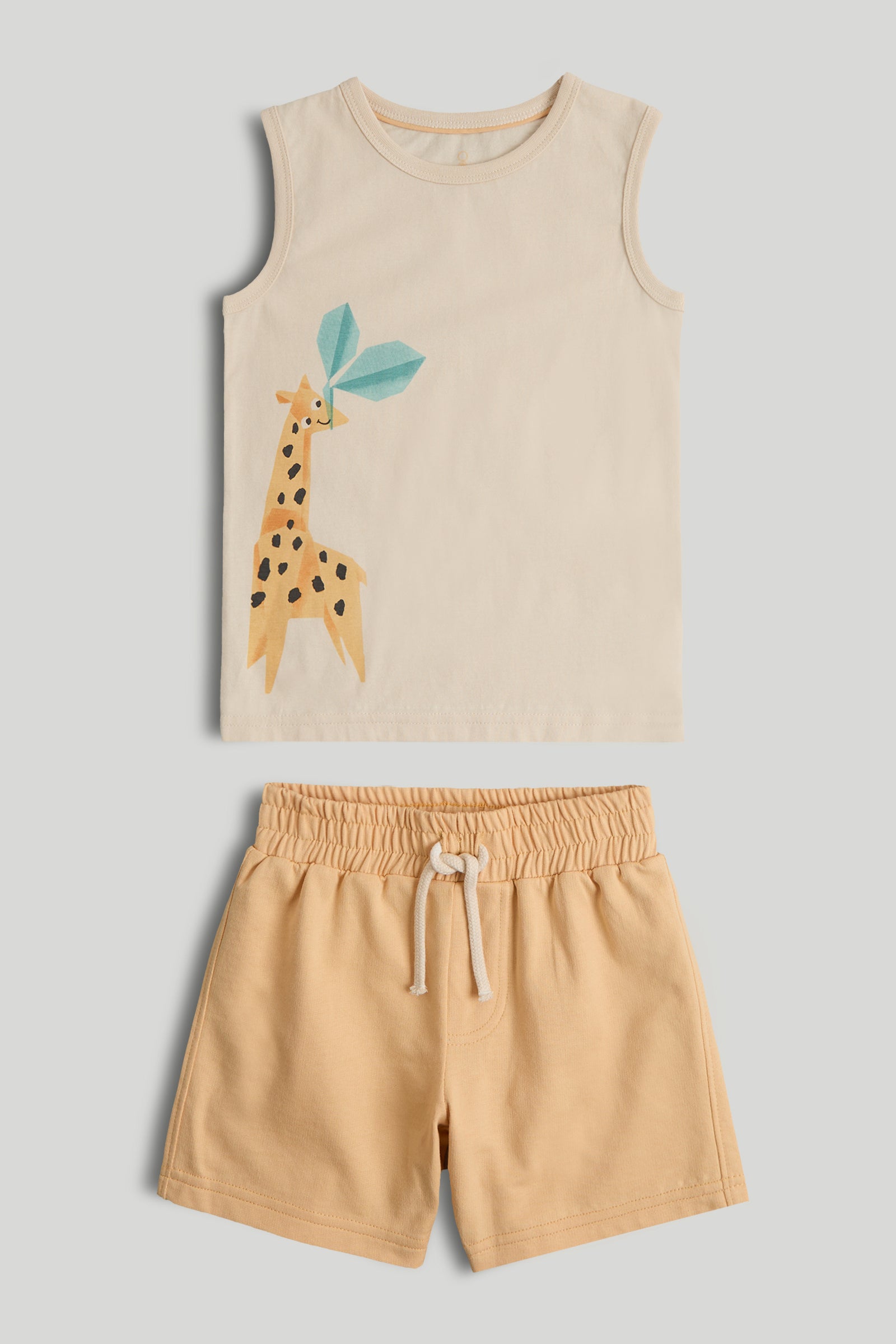 Boys Multi Printed Cotton Vest & Shorts Set