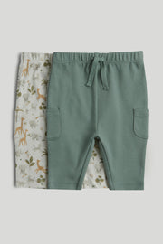 Boys Cotton Printed 2 Pack Joggers for Casual Wear