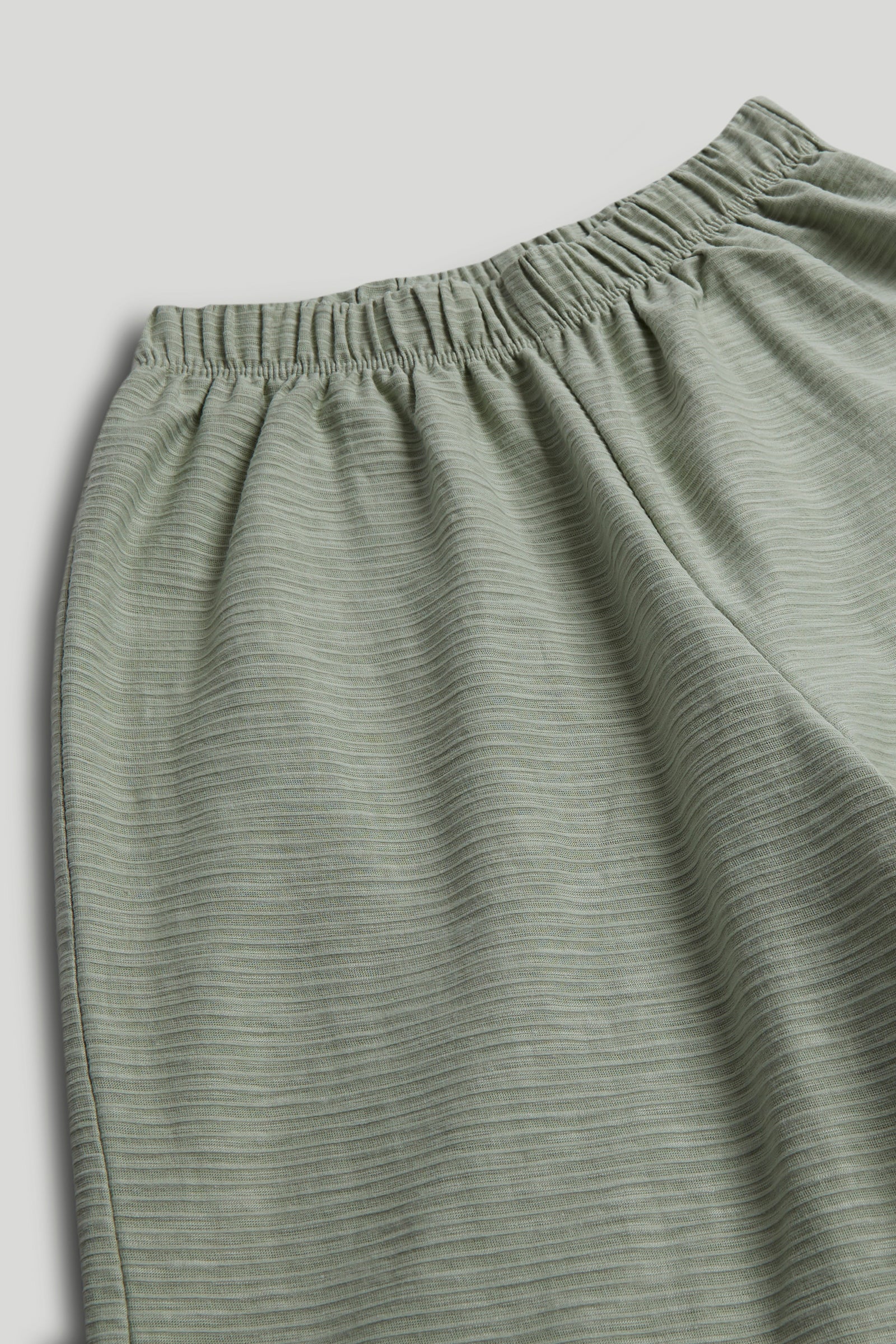 Girls Cotton Blend Embroidered Top & Trouser Set in Green