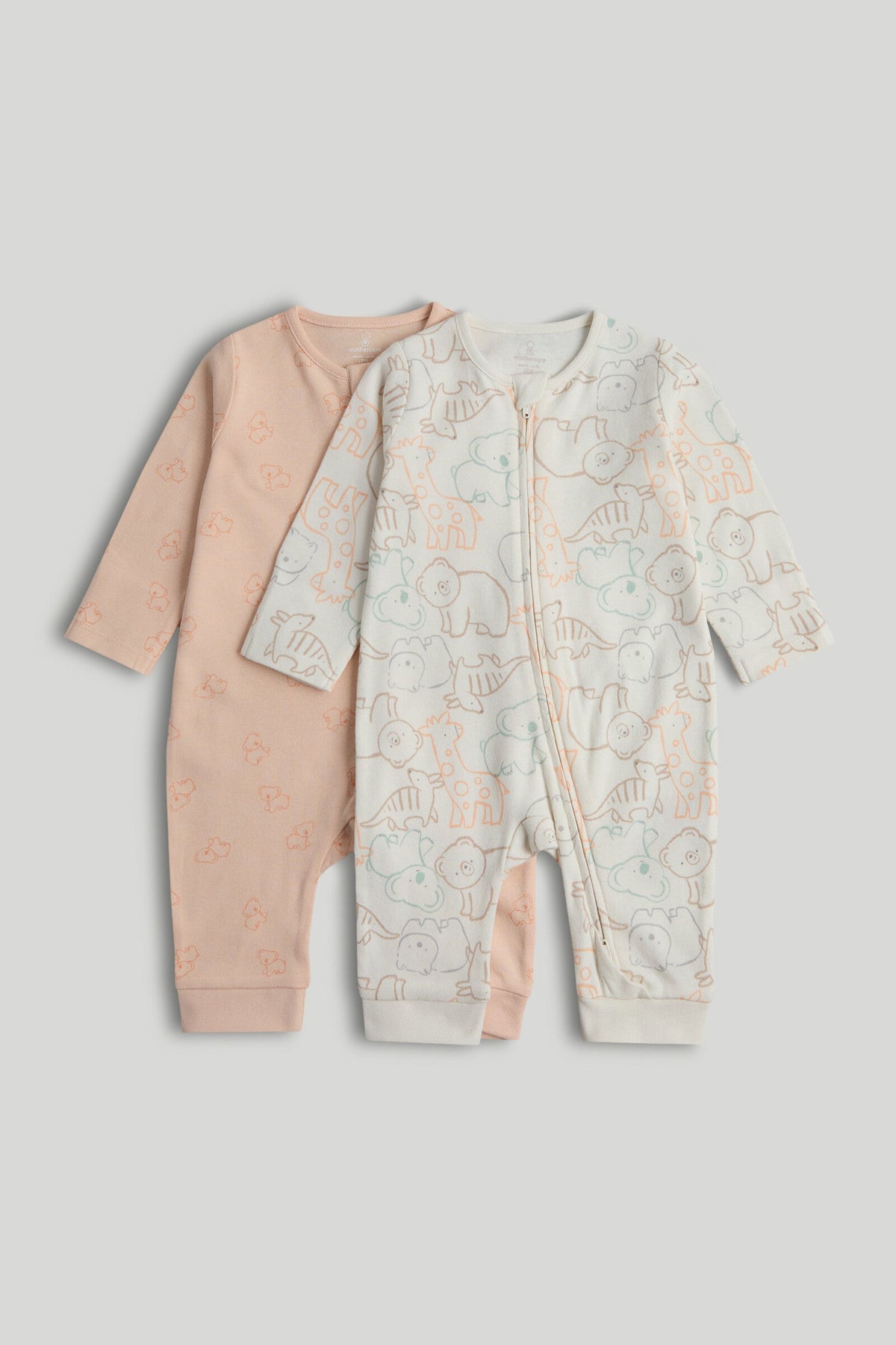 Unisex All-Over Print Sleepsuit Multi Pack of 2