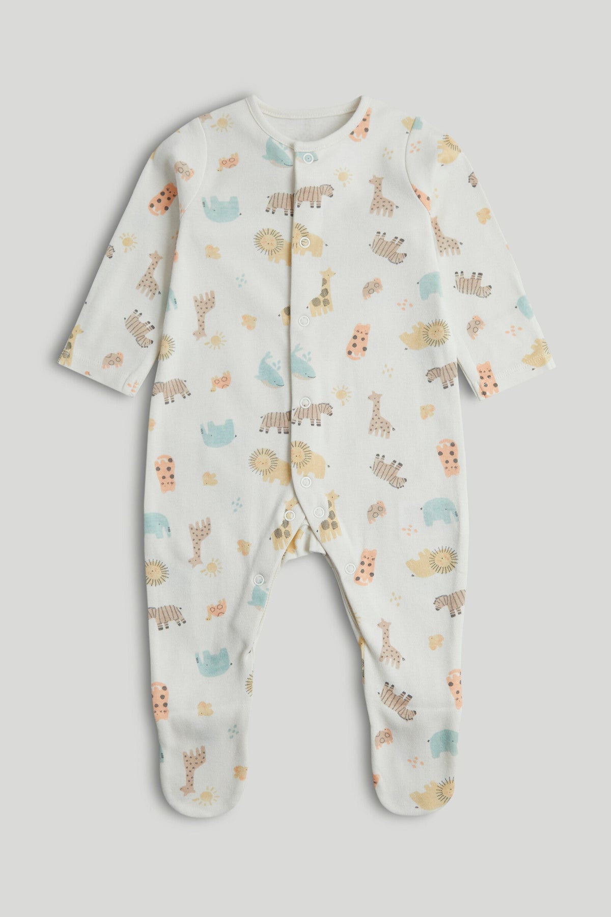 Unisex Print & Placement Mix Knit Sleepsuit Multi Pack of 3