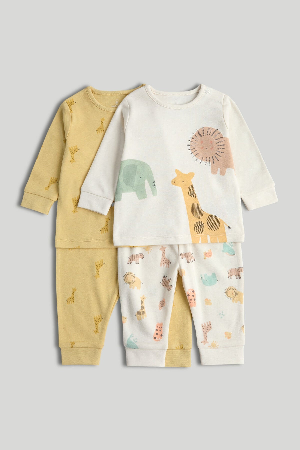 Unisex Print & Placement Mix Pyjama Set Neutral Pack of 2