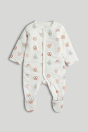 Unisex All-Over Print Knit Walk-In Sleeper Cream