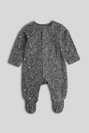 Boys Textured All-in-One Dark Grey