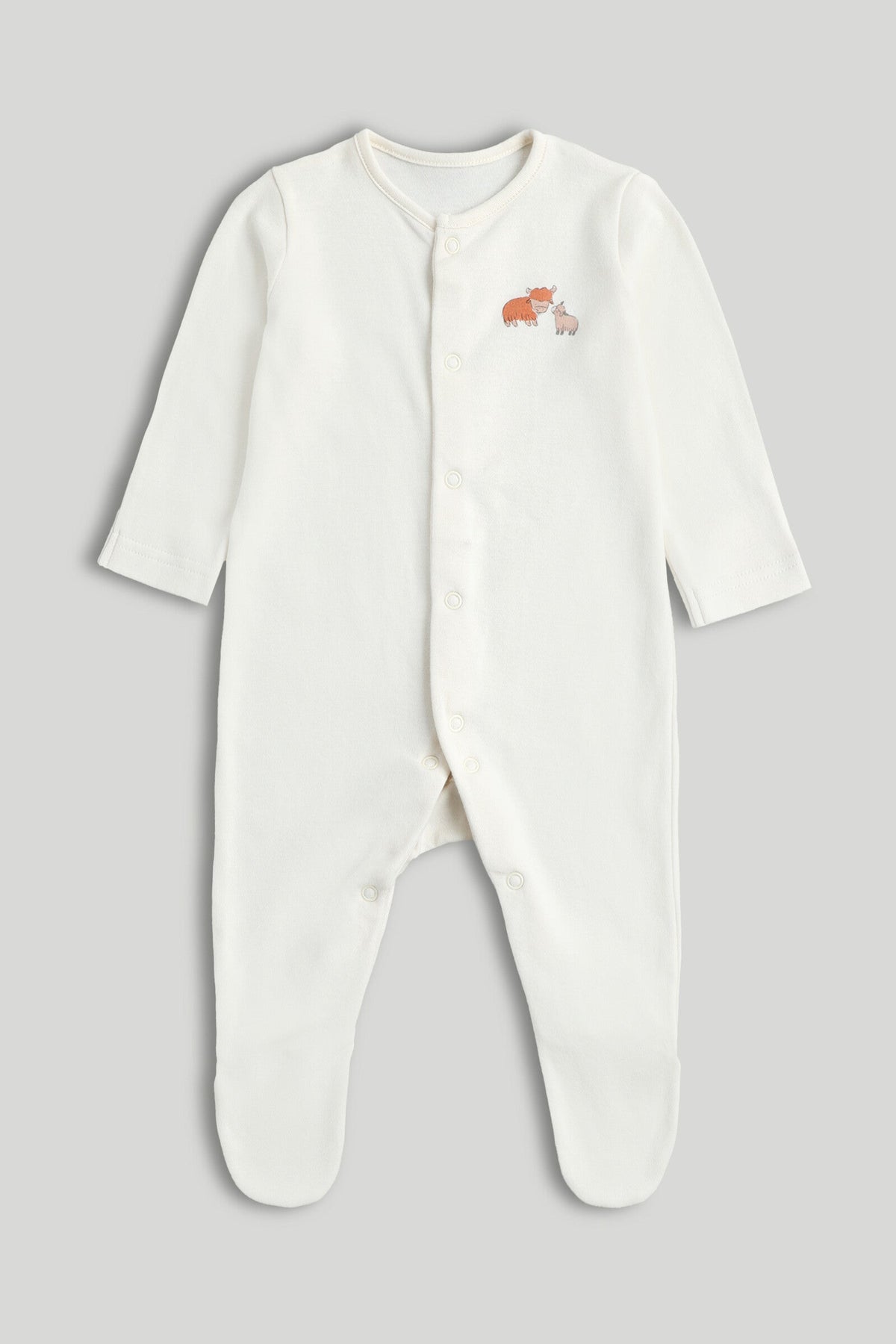 Boys Print & Placement Mix Sleepsuit Light Blue Pack of 3