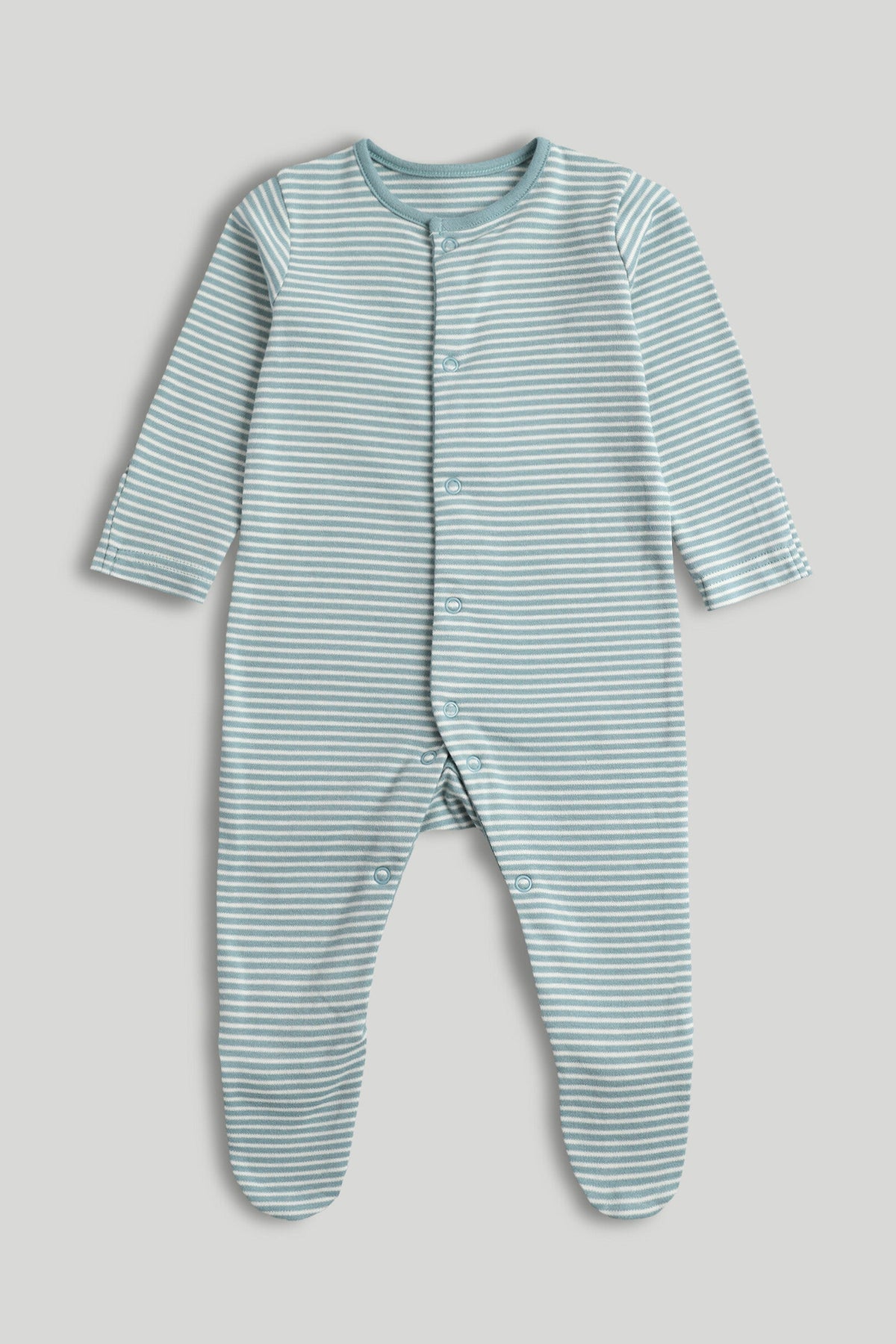 Boys Print & Placement Mix Sleepsuit Light Blue Pack of 3