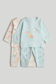 Boys Print & Placement Mix Pyjama Set Multi Pack of 2
