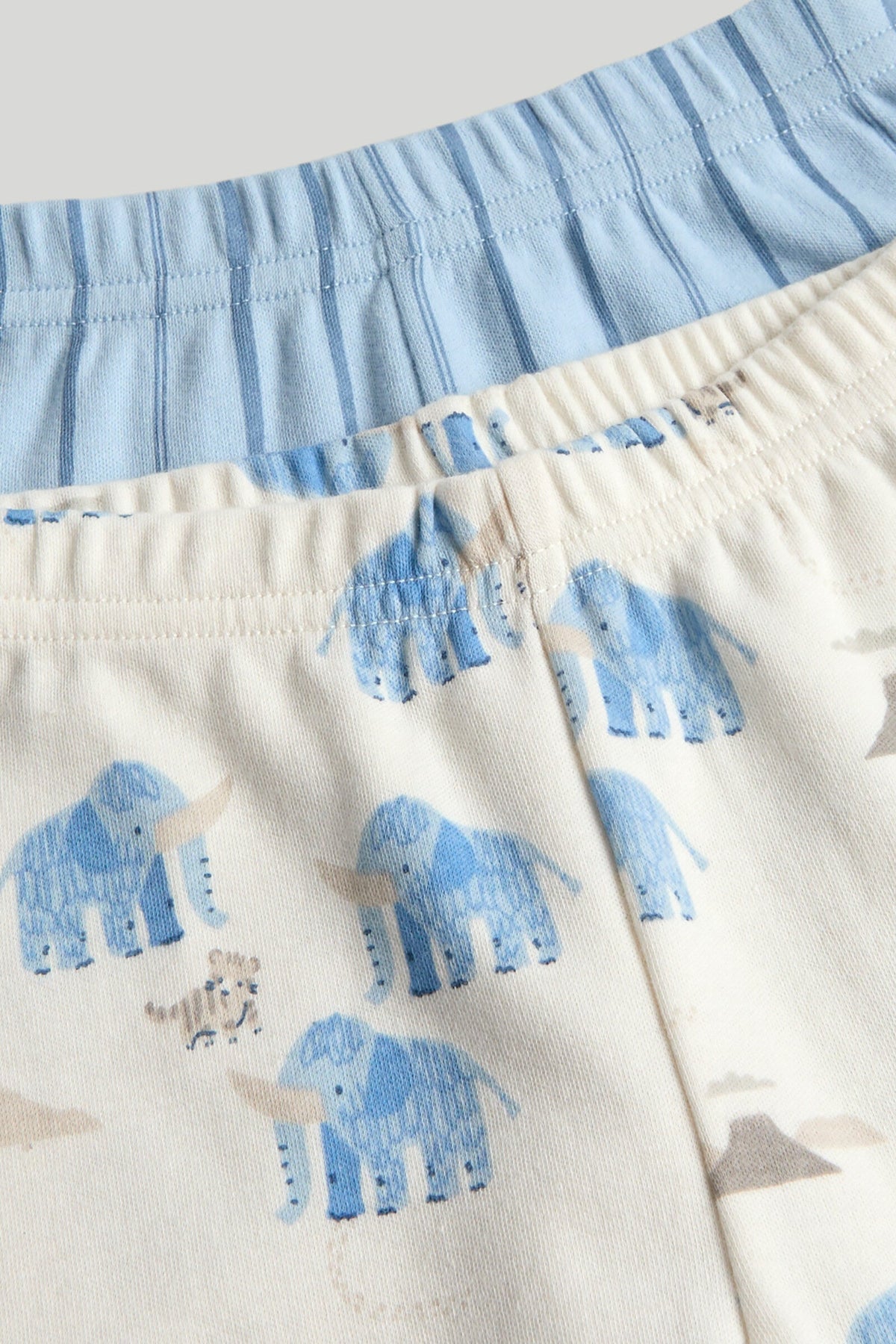 Boys Print & Placement Mix Pyjama Set Blue Pack of 2