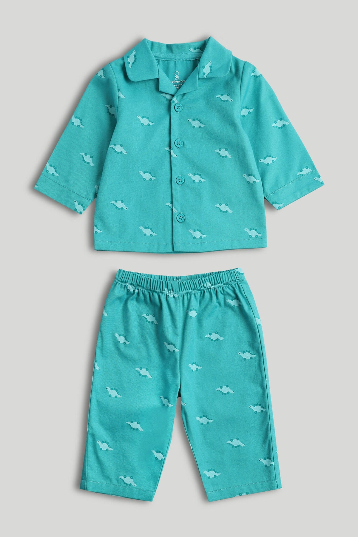 Boys All-Over Print Pyjama Set Green Pack of 2