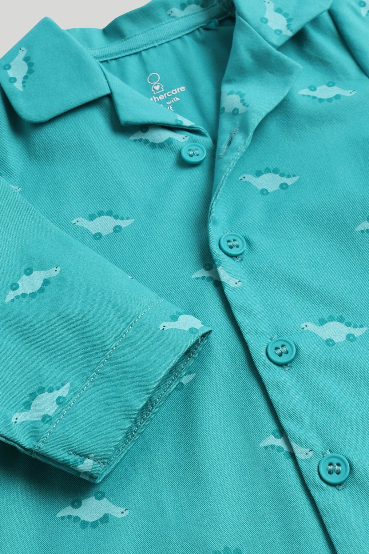 Boys All-Over Print Pyjama Set Green Pack of 2