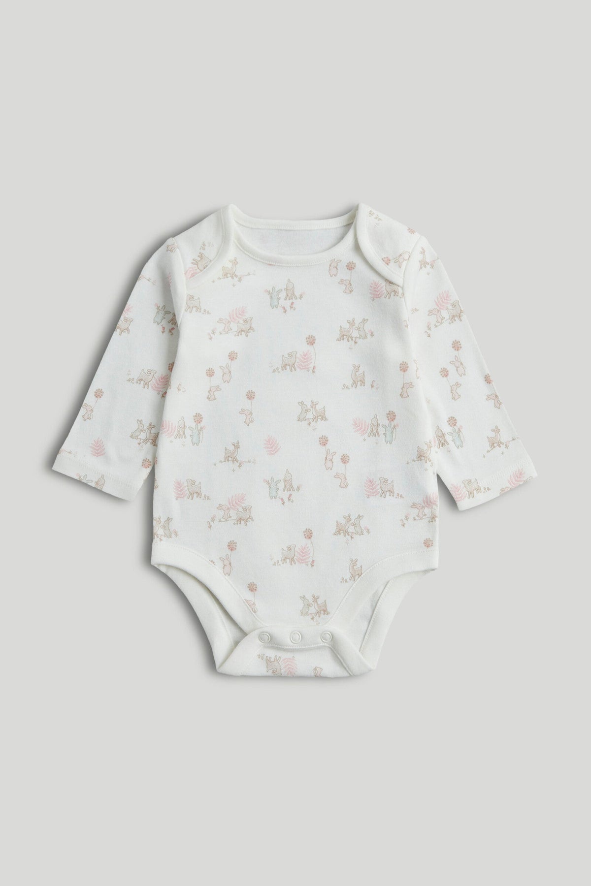Girls Print & Placement Mix Bodysuits Light Pink Pack of 5