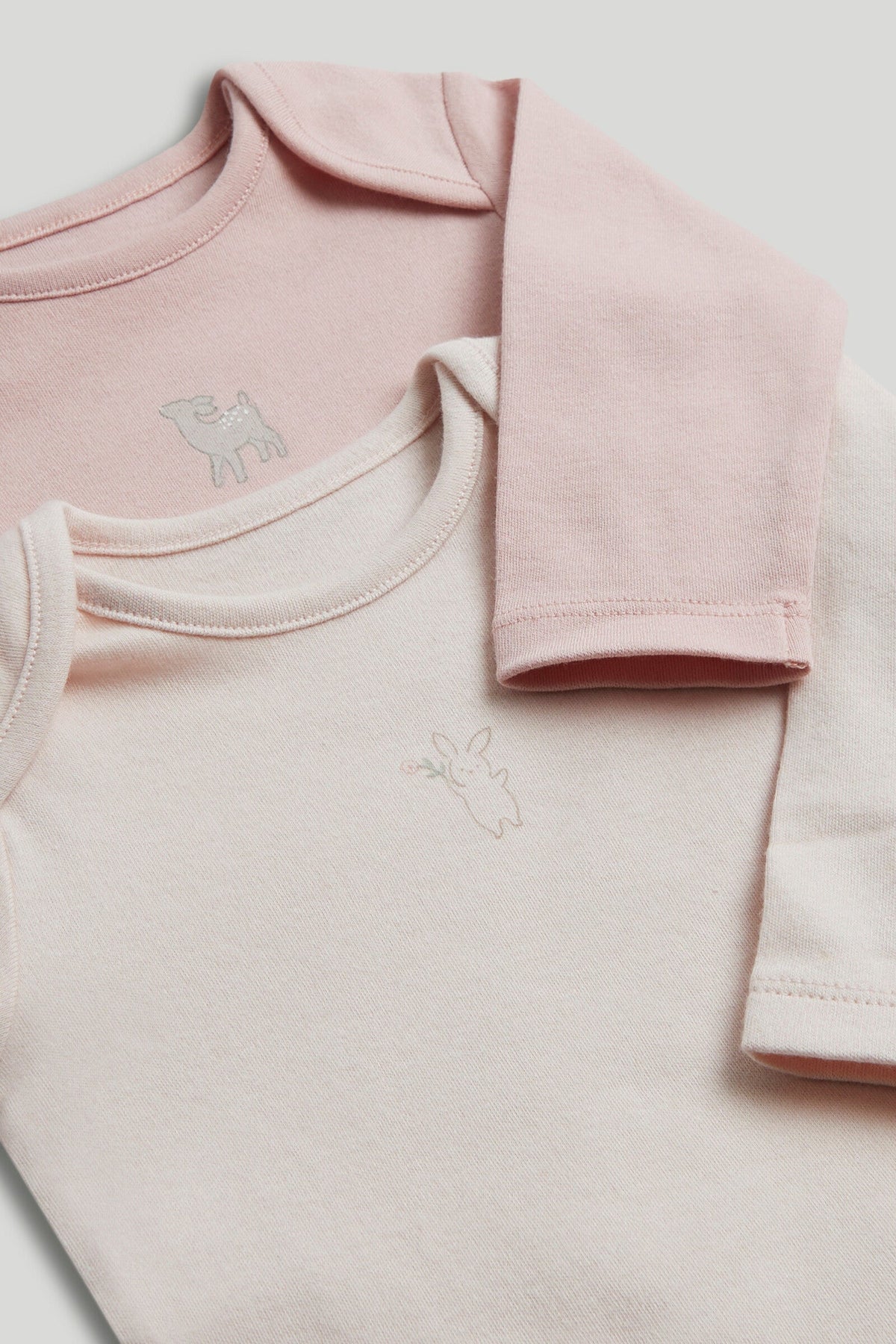 Girls Print & Placement Mix Bodysuits Light Pink Pack of 5