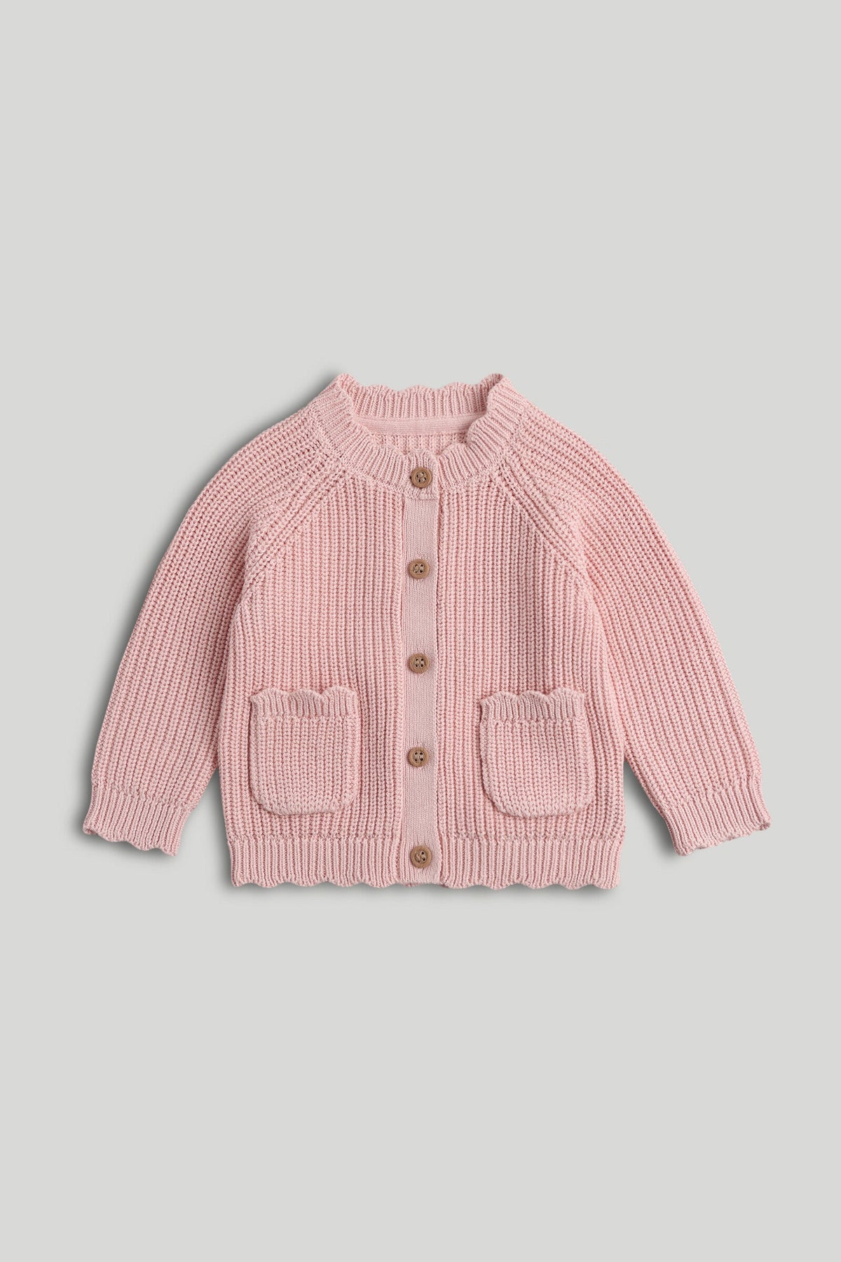 Girls Textured Cardigan Light Pink