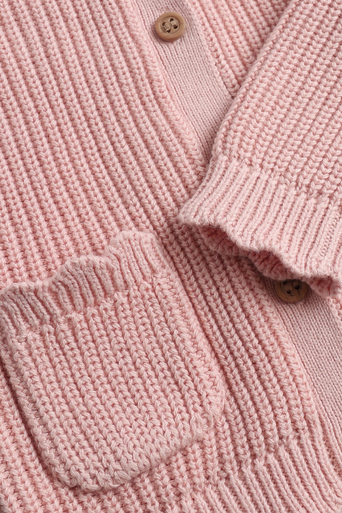 Girls Textured Cardigan Light Pink