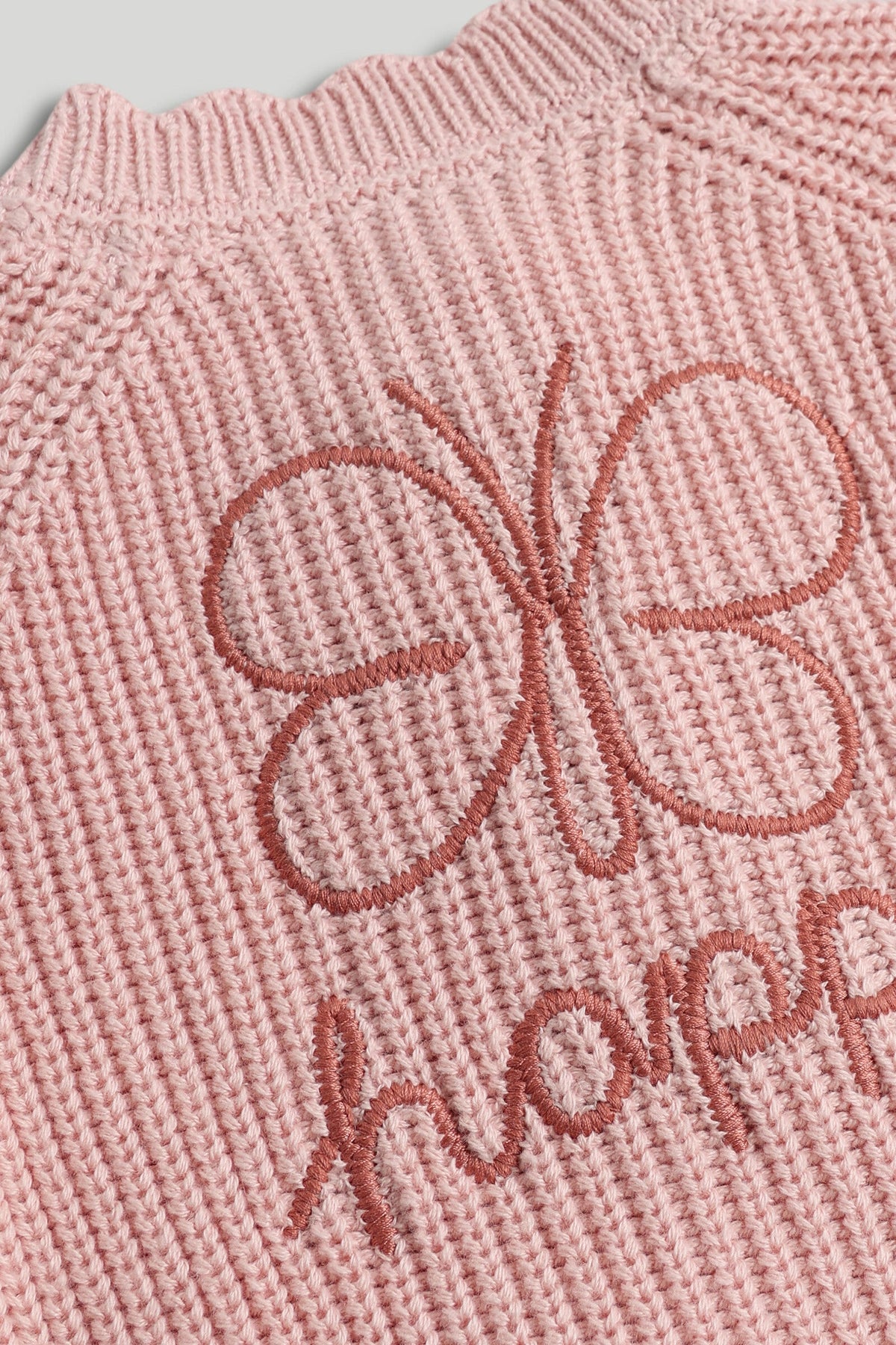 Girls Textured Cardigan Light Pink