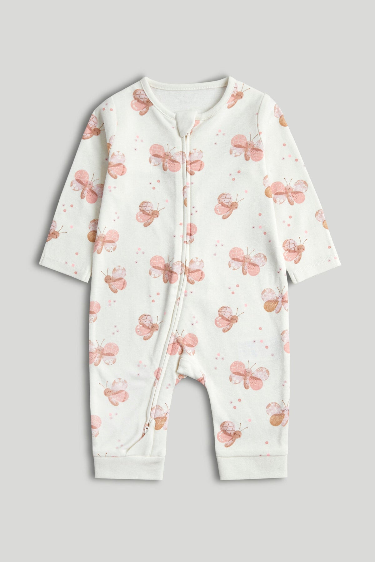 Girls Print & Placement Mix Sleepsuit Pink Pack of 3