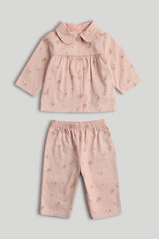 Girls All-Over Print Pyjama Set Light Pink Pack of 2