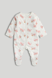 Girls All-Over Print Walk-In Sleeper Cream