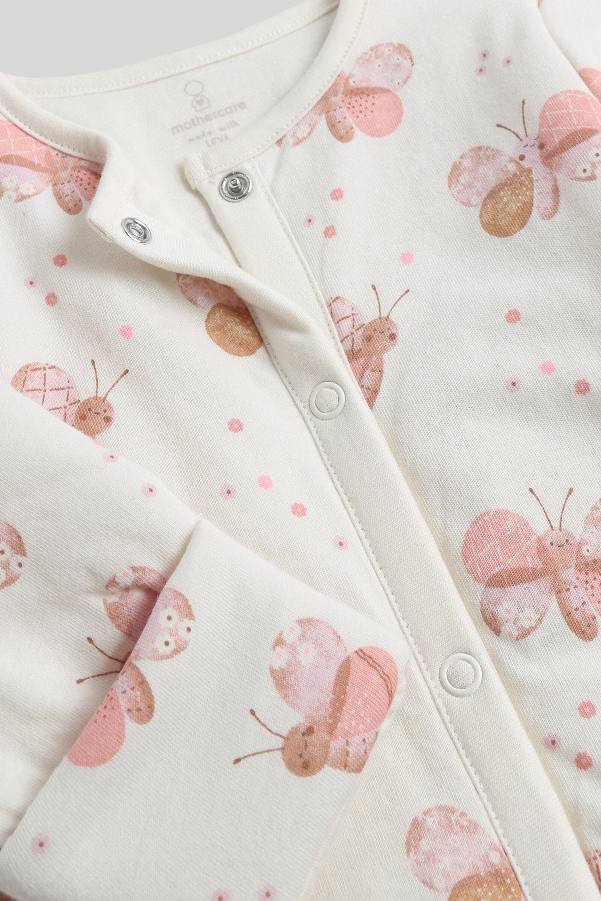 Girls All-Over Print Walk-In Sleeper Cream