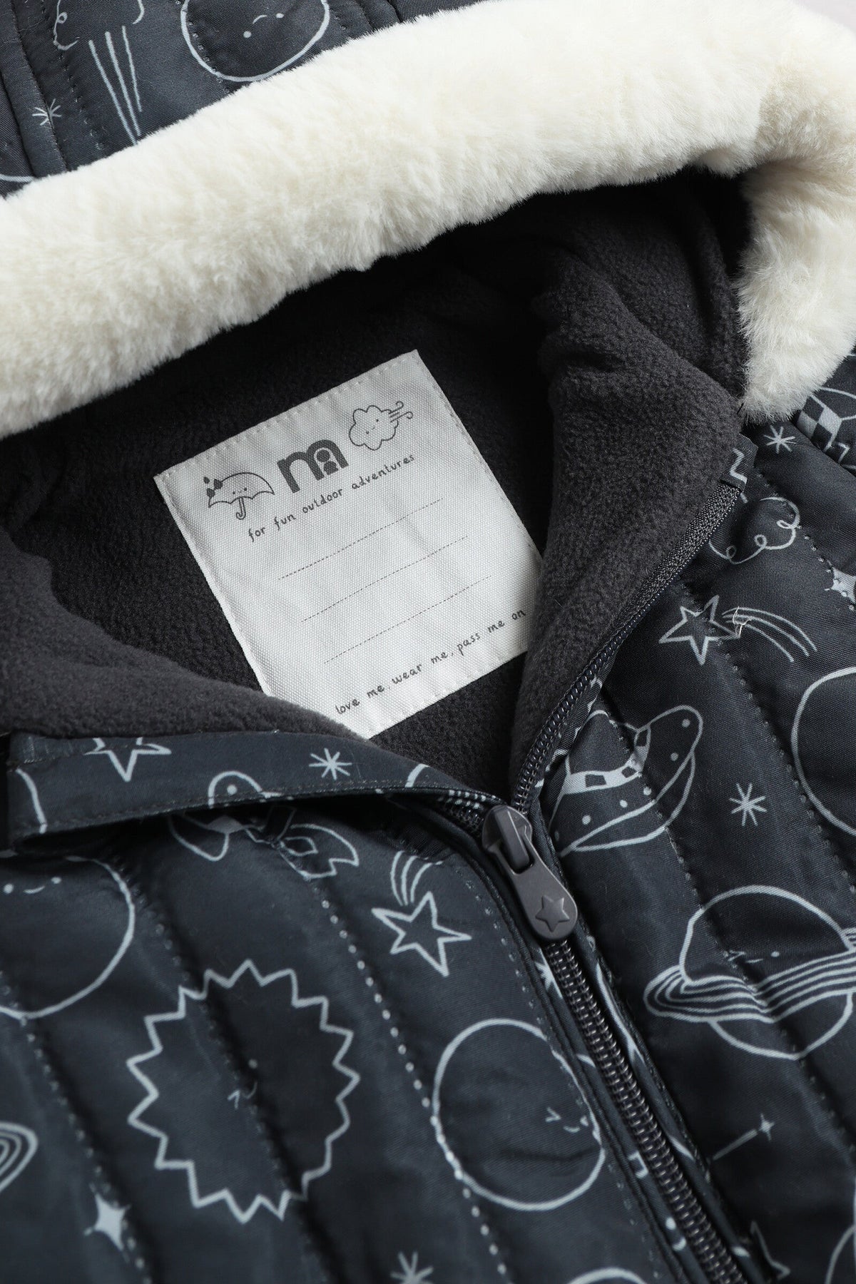 Boys All-Over Print Snowsuit Black