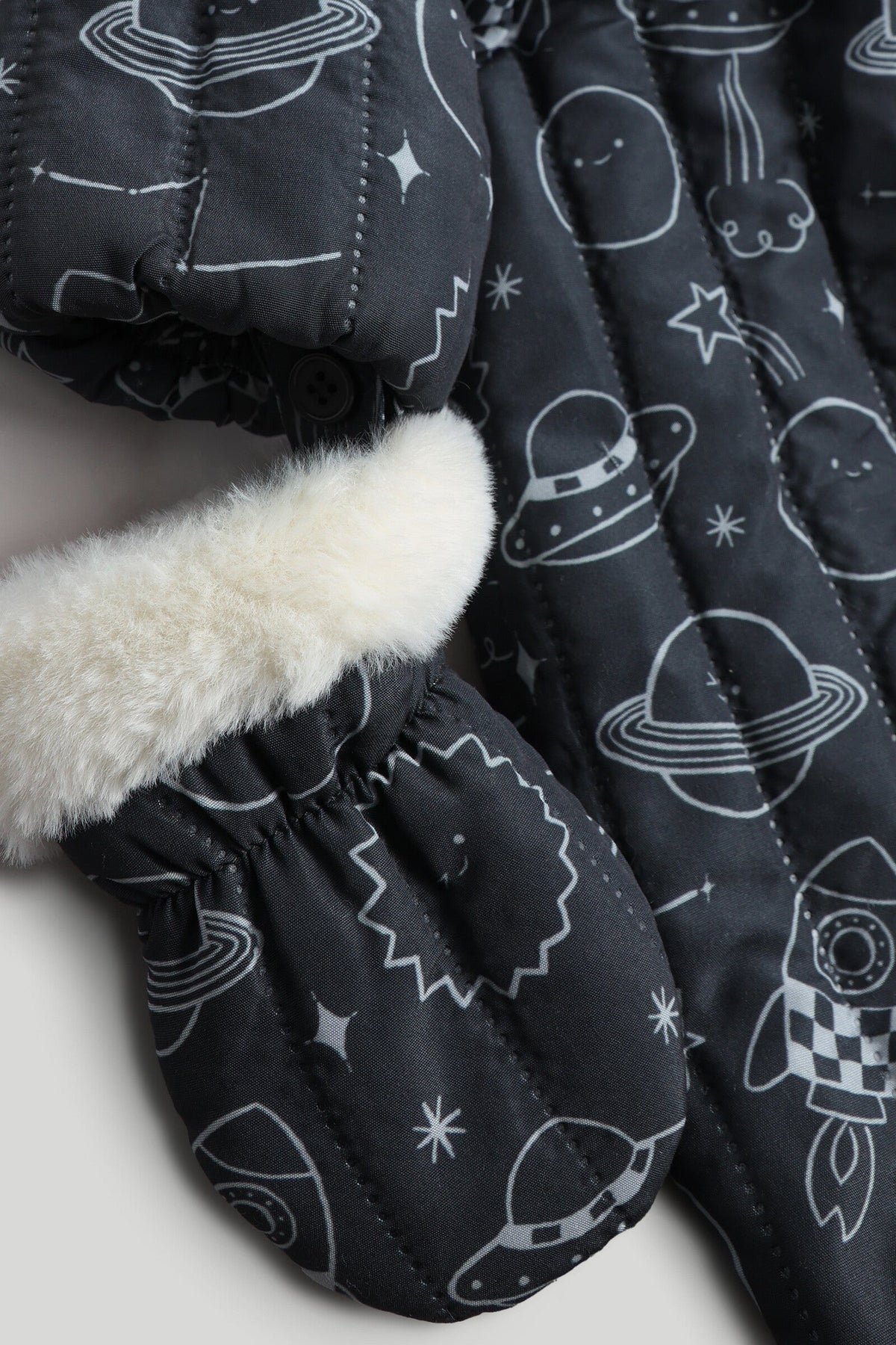 Boys All-Over Print Snowsuit Black
