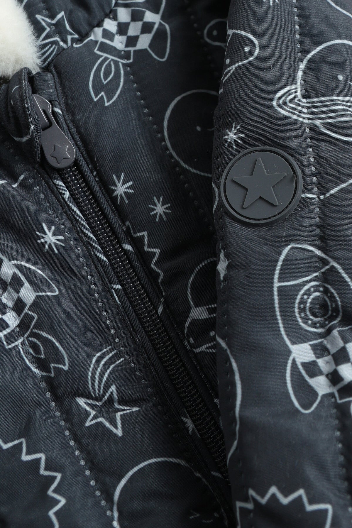 Boys All-Over Print Snowsuit Black