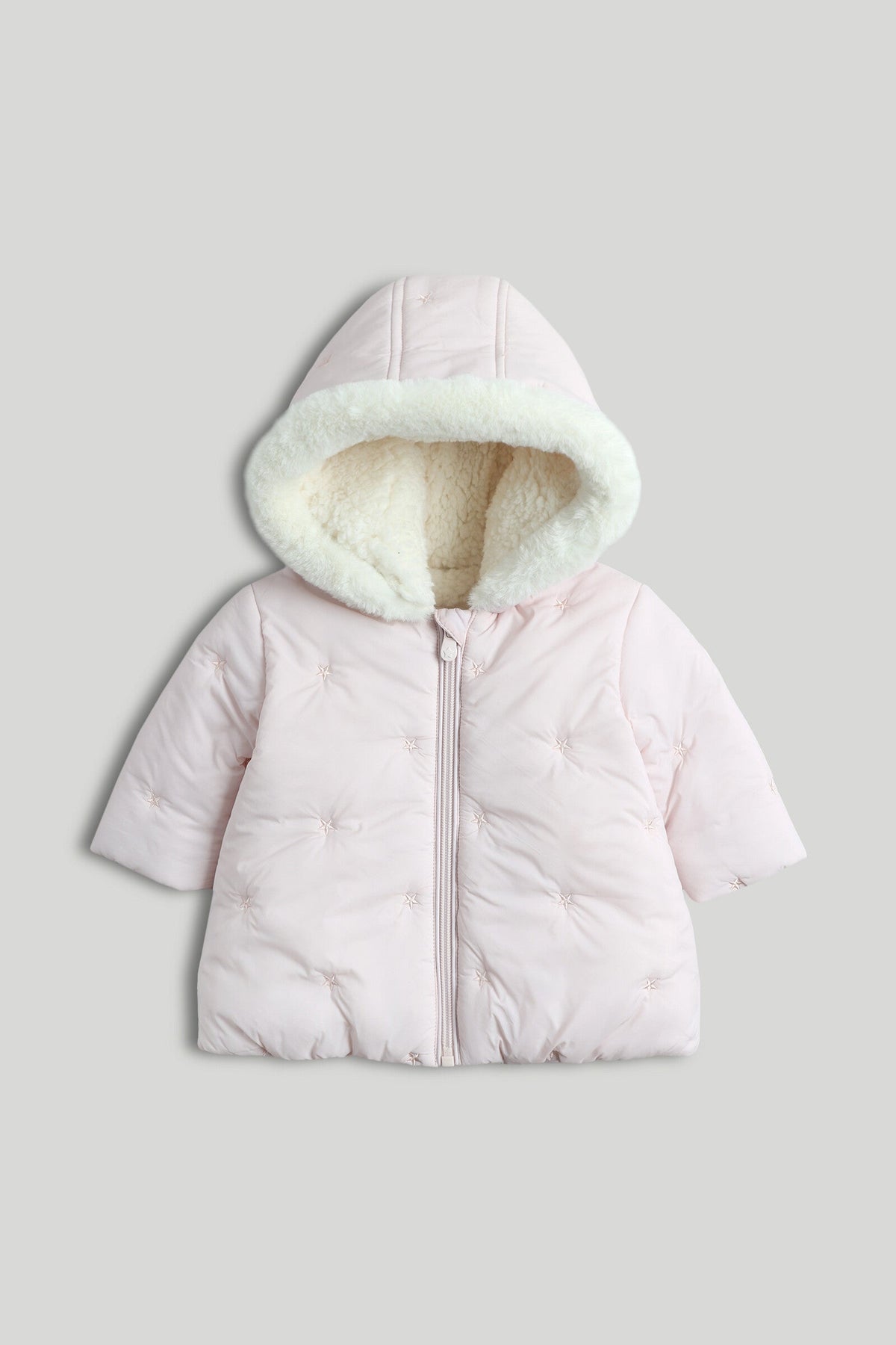Girls All-Over Print Coat Pink