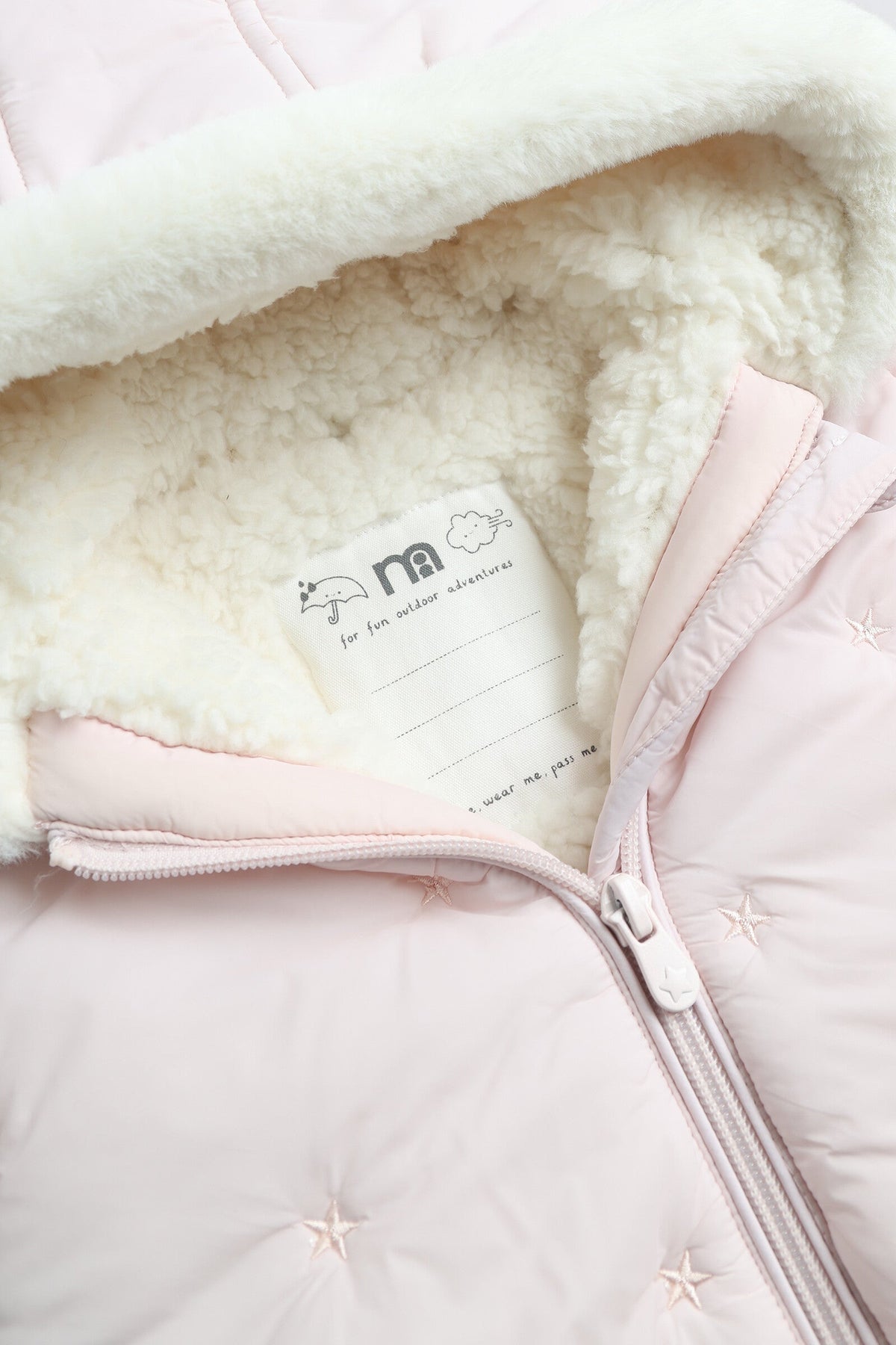 Girls All-Over Print Coat Pink