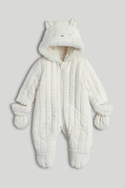 Unisex All-Over Print Snowsuit Cream