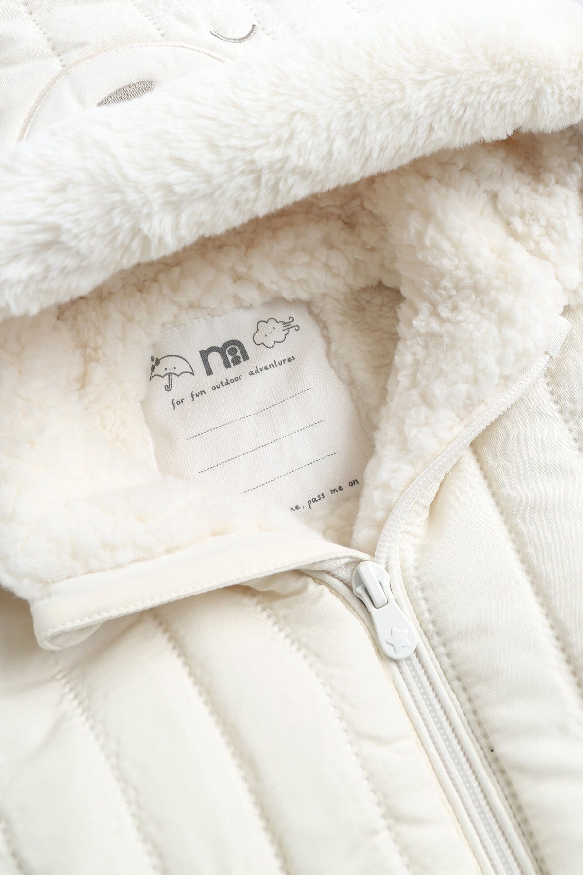 Unisex All-Over Print Snowsuit Cream