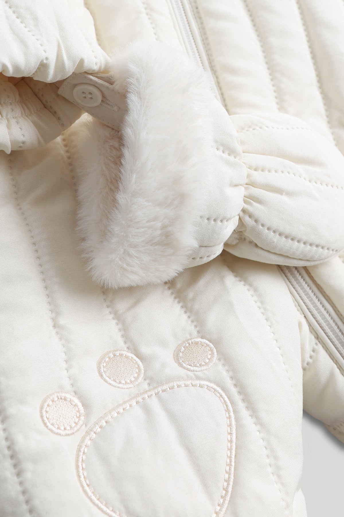Unisex All-Over Print Snowsuit Cream