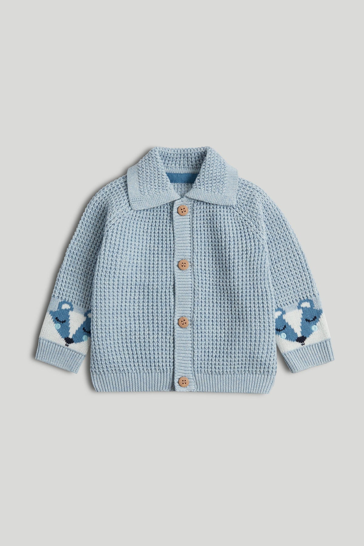 Boys Novelty Cardigan Blue Multi