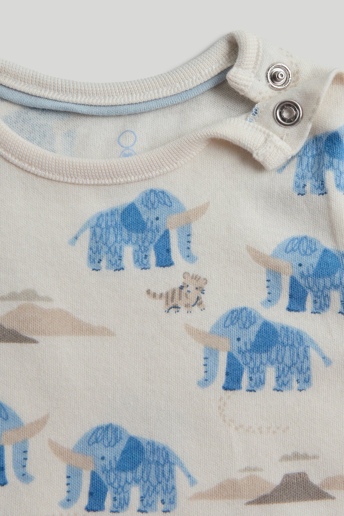 Boys Print & Plain Mix Romper Multi Pack of 2