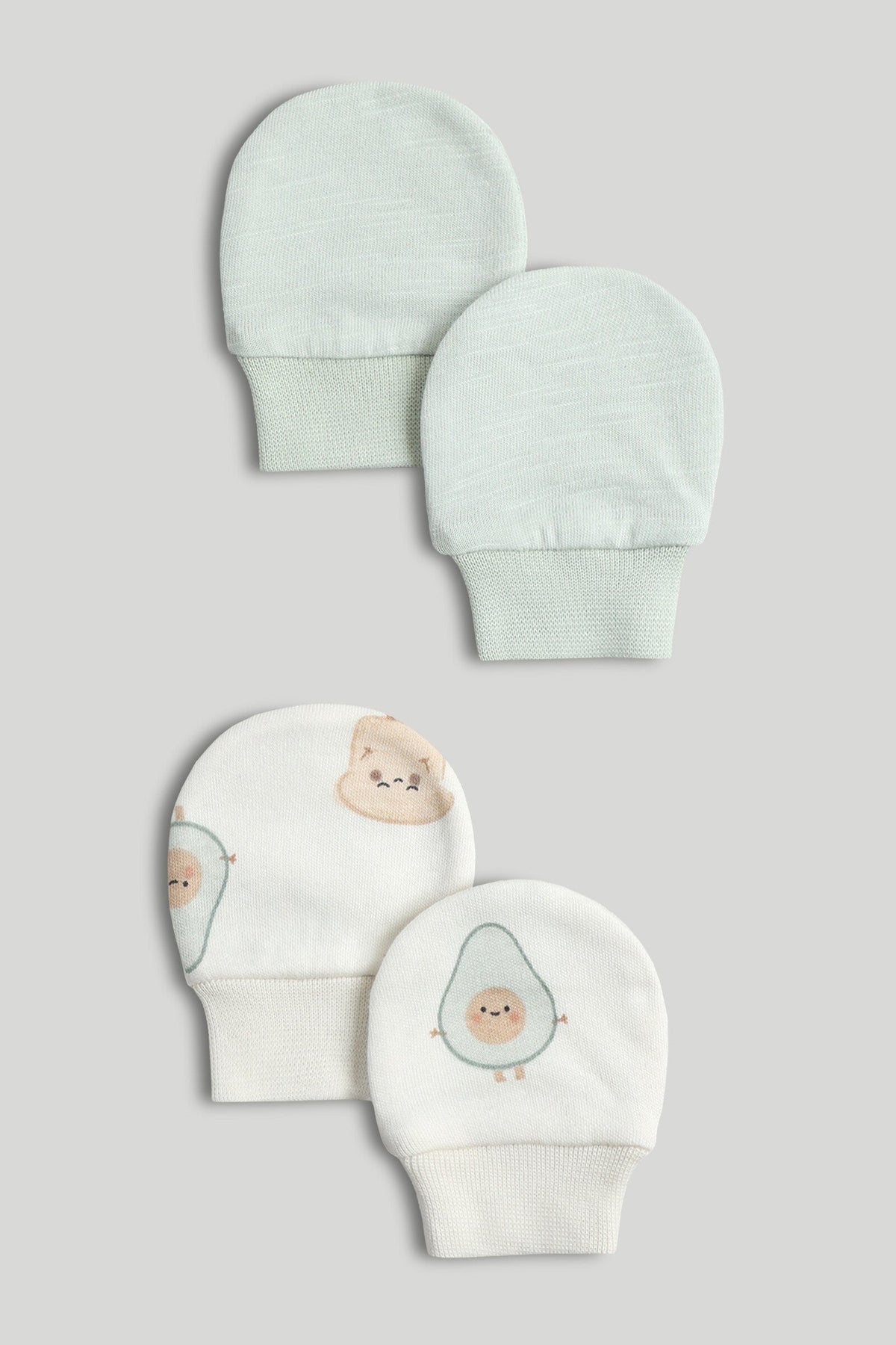 Unisex Print & Plain Mix Mitts Multi Pack of 2 Classic