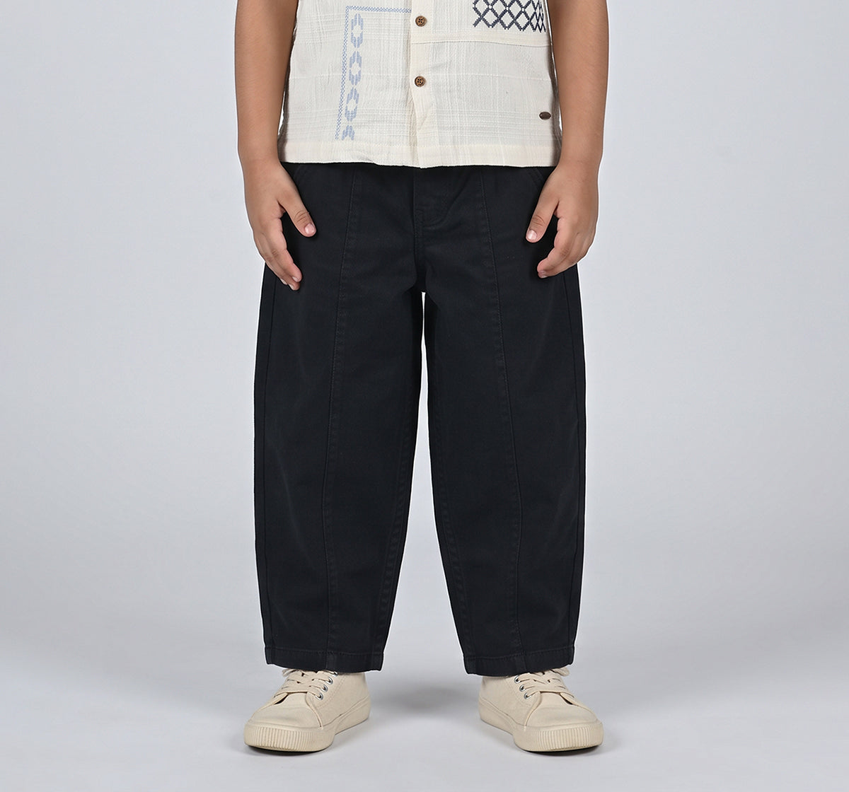 Twill Trousers Peach Finish Twill Navy