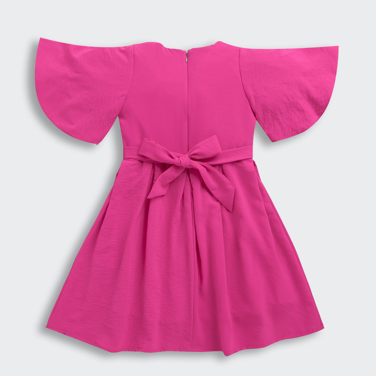 Barbie Hot Pink Crepe Bow Accent Dress