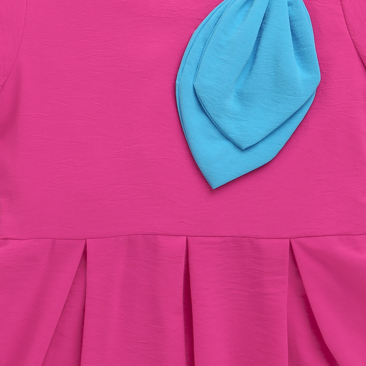 Barbie Hot Pink Crepe Bow Accent Dress