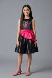 Girls Black Barbie Party Wear Frock